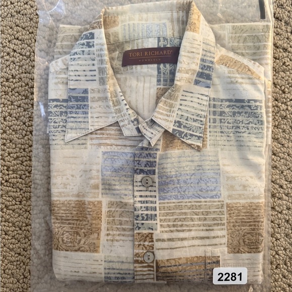 TORI RICHARD Aloha Hawaiian Collared Shirt Men S Small - Picture 5 of 5